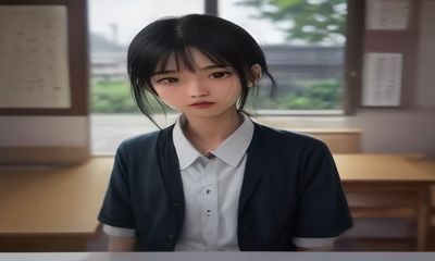 小学课堂上学生用含羞草做科学实验，老师指导孩子轻触叶片观察闭合反应